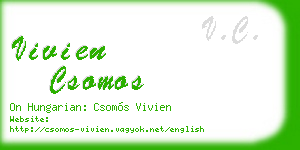 vivien csomos business card